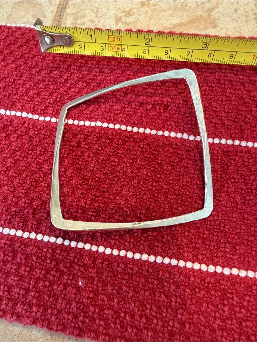 Sterling silver solid -artistic bangles geometric shaped. Price is per bracelet
